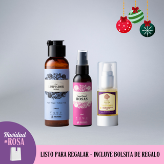 Pack Rutina Facial Básica: Gel Limpiador + Agua de Rosas + Aceite de Argán