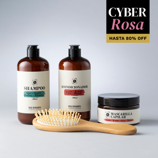 Pack Capilar: Shampoo + Acondicionador + Mascarilla Capilar + Cepillo de madera de REGALO
