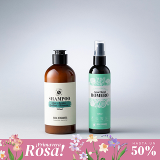 Básicos Anticaída: Shampoo Anticaída + Agua de Romero
