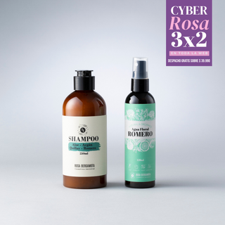 Básicos Anticaída: Shampoo Anticaída + Agua de Romero