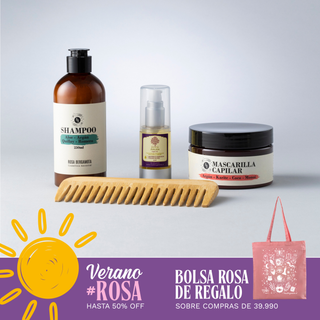 Pack Rulos y Cabello deshidratado + Peineta de madera de REGALO