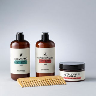 Pack Capilar: Shampoo + Acondicionador + Mascarilla Capilar + Peineta de madera de REGALO (Copia)