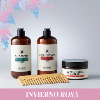Pack Capilar: Shampoo + Acondicionador + Mascarilla Capilar + Peineta de madera de REGALO (Copia)