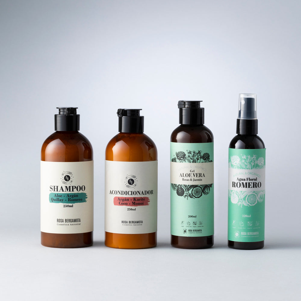 Pack Anticaspa: Shampoo + Acondicionador + Gel Aloe Vera + Agua De Romero