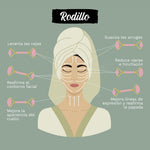 OFERTA 50% Rodillo Facial Cuarzo Rosa + Piedra Gua Sha + Roll On Argán de REGALO