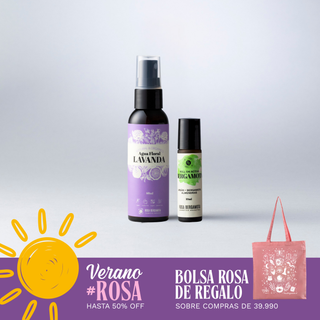Pack Agua Floral de lavanda 60ml + Roll On Bergamota