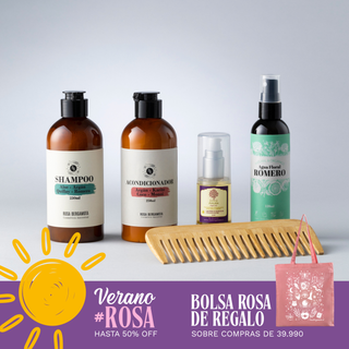 Pack Anticaída: Shampoo + Acondicionador + Aceite de Argán + Agua de Romero + Peineta de madera de REGALO