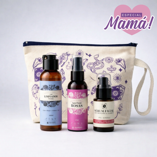 Rutina Piel Sensible: Gel Limpiador 100ml + Agua de Rosas 60ml + Serum Antimanchas y Calmante