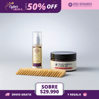 Pack Humectación Capilar: Aceite de Argán + Mascarilla Capilar + Peineta de REGALO