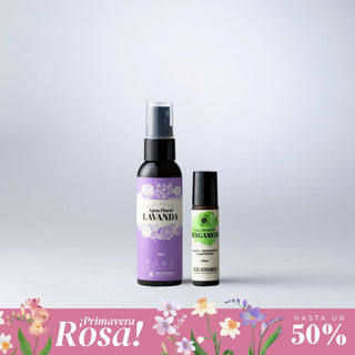 Pack Agua Floral de lavanda 60ml + Roll On Bergamota